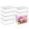 mDesign Plastic Stackable Toy Storage Bin with Attached Lid